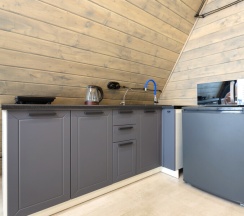 №5 A-Frame 50m2 с купелью (оснащение дома, стоимость купели и бани см. Подробнее) в Les holidays