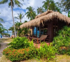 Двухместное бунгало Deluxe (двуспальная кровать) в Palm Leaf Resort