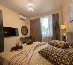 1-комнатные апартаменты стандарт с 1 двуспальной кроватью в Креатида