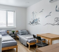 Апартаменты студия с 2 односпальными кроватями в Prim Rooms Apartments (Прим Румс Апартменс)