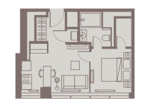 Апартаменты с 1 спальней Junior в Intermark Residence