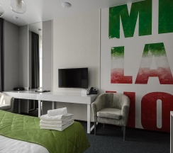 Комната делюкс с 1 двуспальной кроватью в Hotel design style