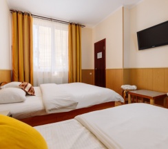 Стандарт с двуспальной  и двумя  односпальными кроватями до 4 гостей в Дельфин парк