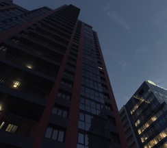 1-комнатные апартаменты улучшенные №114 в Hugge Place