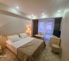 Номер первой категории(Стандарт) с балконом с одной двуспальной кроватью в Green house