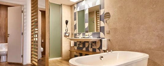 Двухместный полулюкс Elite Club seafront двуспальная кровать в Hotel Riu Palace Baja California - Adults Only - All Inclusive