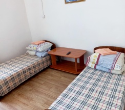 Кровать в 3-местном общем номере в Маргобай