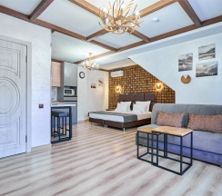 Студия четырёхместная с мини-кухней и балконом в Астра де Роза