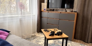 Кировск: Апартаменты Квартира Аврора северное сияние за окном