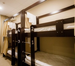 Кровать в 4-местном общем номере в Pillow Hostel