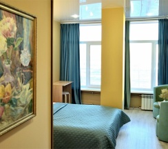 №10. Семейный номер с двуспальной кроватью и видом на Байкал в Прибой