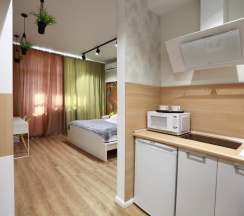 Студия 7 на 14 этаже 1 подъезд (г. Тюмень, ул. Малыгина д.90) в Rehome