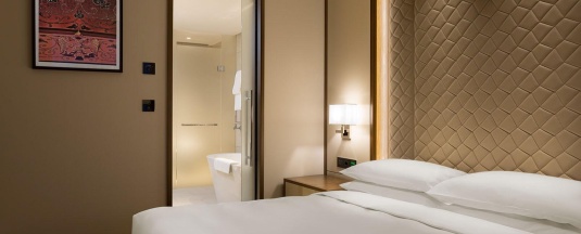 Номер с большой двуспальной кроватью и видом на парк в Hyatt Regency Moscow Petrovsky Park