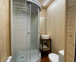 Семейная студия с красивым видом из окна в Чегет