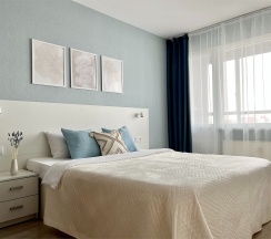 "KristaKosta" Однокомнатная квартира с потрясающим видом на залив (Метро Ленинский проспект/Автово, 10 минут на транспорте) в Rauktis apartments