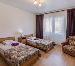 Трехместный семейный номер с раздельными кроватями+ доп место, 1-4 человека в Гостевой дом