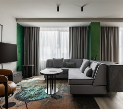 Номер люкс с 1 двуспальной кроватью и диваном в Hyatt Place Ekaterinburg