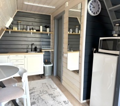 A-Frame №1 (оснащение дома, банного чана и бани см. Подробнее) в Pavlove Village