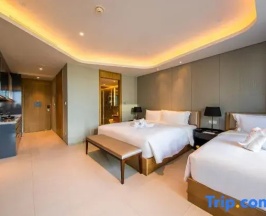 Семейная студия с видом на океан в Oakwood Apartments Sanya