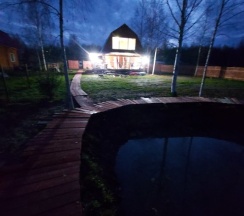 Коттедж с красивым видом из окна в Печки-лавочки