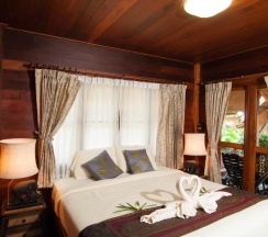 Двухместный Thai House Cottage двуспальная кровать в Samed Grandview Resort