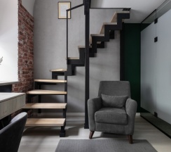 Дюплекс с мини-кухней и видом на улицу в 1715 Duplex Hotel