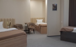 Четырехместный номер(1 двухспальная + 2 односпальные кровати) в Sleepers hotel avia dme