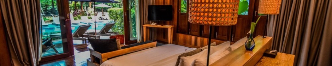 Двухместная вилла двуспальная кровать в The Nine Thipthara Klongson Resort