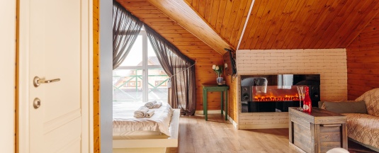 Двухместный номер Люкс с кроватью king-size и видом на озеро в Larch