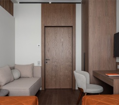 Трехкомнатный апартамент Luxury Dubai с двумя спальнями в Real Apartments Sochi