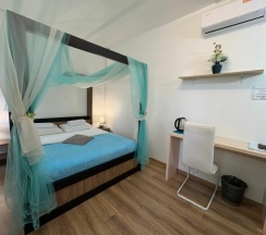 Двухместный стандарт с двуспальной кроватью и удобствами в номере в Митяевский