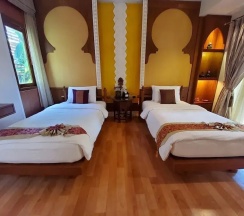 Двухместная вилла двуспальная кровать в Vartika Resovilla KuiBuri Beach Resort and Villas