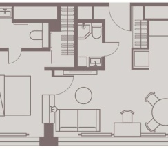 Superior Апартаменты с 1 спальней в Intermark Residence