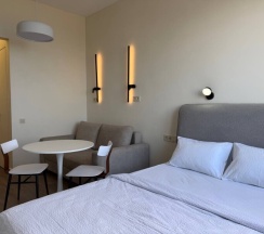 Уютная студия на 13 этаже с панорамным видом на Каспийское море. в Как Дома 05