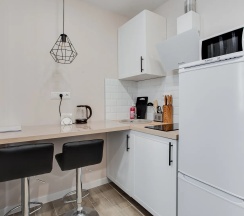 1-комнатные апартаменты студия с 2 односпальными кроватями в Home Like (Хоум Лайк) на бульваре Эйнштейна 3