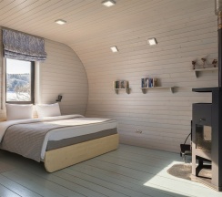 "Орбита", капсула с камином в Гуляй-город