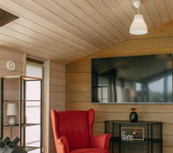 Барнхаус Люкс с банным чаном в Лес&Сад