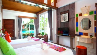 Двухместная вилла Luxury с видом на океан двуспальная кровать в The samui beach resort