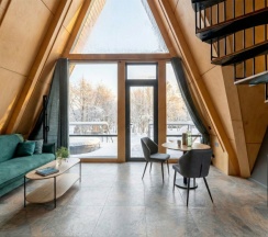 Дом люкс с электрокамином и банным чаном №5. Можно с собаками в Трофимов Берег