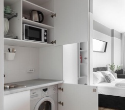 Апартаменты с видом на город 2 отдельные кровати в Апартаменты MIXY Nordy Homes