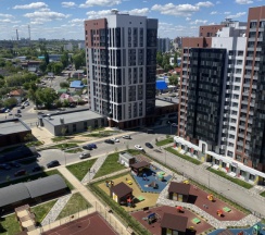 Двухместные апартаменты c 1 комнатой с балконом и с видом на город (двуспальная кровать) в Апартаменты Современник