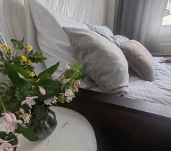 Студия с красивым видом из окна в Квартира Уютная Студия Для Двоих