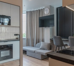 Студия 25 кв м на троих около вокзала и метро в SalutApart 2W Энергетиков 2/2