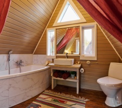 Домик двухуровневый с сауной и дровяным камином в Алино