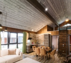 Дом с камином, сауной и купелью (до 8 гостей) ОЛИМП в Berloga Country Resort