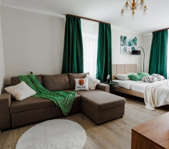 1-комнатные апартаменты стандарт в Tolstoy Apart (Толстой Апарт) на улице Шухова