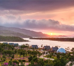 АРК-шале ПРЕМИУМ (Свадебный) 2 DBL 1line (sea view) в Titovka arctic river park