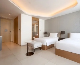 Двухместная студия с видом на сад (2 отдельные кровати) в Oakwood Apartments Sanya