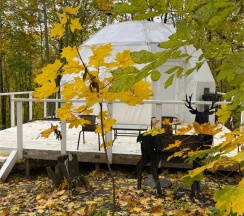 Сфера с террасой и камином в Клевер