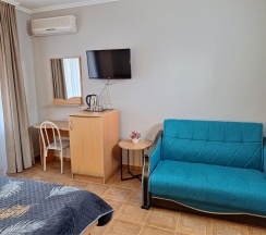 «ЗАКАТ» 12 СТАНДАРТНЫЙ ЧЕТЫРЕХМЕСТНЫЙ НОМЕР С ДВУСПАЛЬНОЙ КРОВАТЬЮ, ДВУСПАЛЬНЫЙ ДИВАН в Цитрус